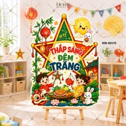 Bảng Trang Trí Tết Trung Thu, Rằm Tháng 8 – Decor Lớp Học, Cửa Hàng, Góc Chụp Ảnh - HeMy Decor 8