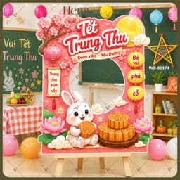 Bảng Trang Trí Tết Trung Thu, Rằm Tháng 8 – Decor Lớp Học, Cửa Hàng, Góc Chụp Ảnh - HeMy Decor 1