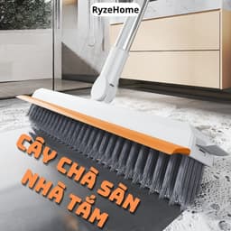 Chổi Chà Sàn Nhà Tắm Đa Năng, Chà Tường, Gạt Nước, Cán Chổi Đầm Tay, Lông Chổi Dày Dặn Chắc Chắn 1