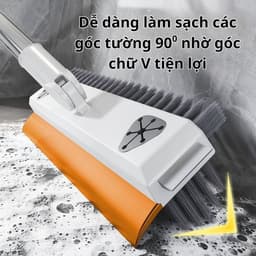 Chổi Chà Sàn Nhà Tắm Đa Năng, Chà Tường, Gạt Nước, Cán Chổi Đầm Tay, Lông Chổi Dày Dặn Chắc Chắn 3