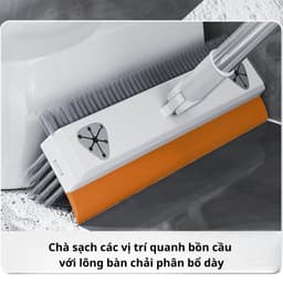 Chổi Chà Sàn Nhà Tắm Đa Năng, Chà Tường, Gạt Nước, Cán Chổi Đầm Tay, Lông Chổi Dày Dặn Chắc Chắn 4