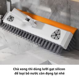 Chổi Chà Sàn Nhà Tắm Đa Năng, Chà Tường, Gạt Nước, Cán Chổi Đầm Tay, Lông Chổi Dày Dặn Chắc Chắn 7
