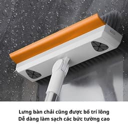 Chổi Chà Sàn Nhà Tắm Đa Năng, Chà Tường, Gạt Nước, Cán Chổi Đầm Tay, Lông Chổi Dày Dặn Chắc Chắn 5