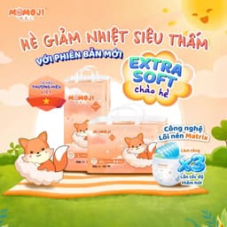 Combo 2 Bịch Tã Bỉm Dán Momoji Extra Soft NB/S/M/L/XL/XXL/XXXL Mềm Mại, Siêu Mỏng, Siêu Thấm Hút, An Toàn Cho Bé 3
