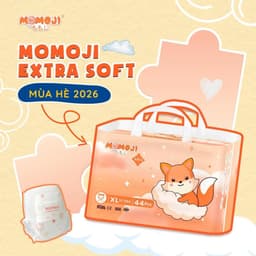Combo 2 Bịch Tã Bỉm Dán Momoji Extra Soft NB/S/M/L/XL/XXL/XXXL Mềm Mại, Siêu Mỏng, Siêu Thấm Hút, An Toàn Cho Bé 5