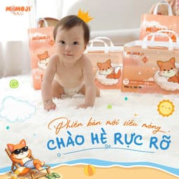 Combo 2 Bịch Tã Bỉm Dán Momoji Extra Soft NB/S/M/L/XL/XXL/XXXL Mềm Mại, Siêu Mỏng, Siêu Thấm Hút, An Toàn Cho Bé 2