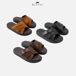 Dép Da Bò Dép Nam Da Lộn BUTUNI Nova S Weave Siêu Nhẹ, Êm Chân Đế 3,5cm Bảo Hành 12 Tháng 1