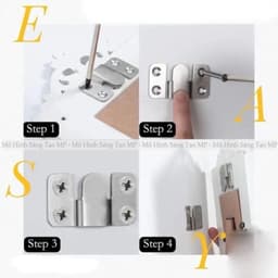 Móc Treo Khung Tranh Inox, Phát Treo Khung Tranh Chắc Chắn, Gọn Gàng, Dễ Lắp Đặt (Bộ 1 cặp 2 cái, Kèm Vít) MT-02 7