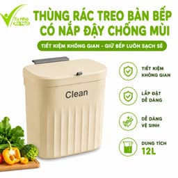 Thùng Rác Nhà Bếp Treo Cánh Tủ Bếp 12L Ngăn Mùi Dễ Tháo Lắp Chống Mùi Hôi GD352 1