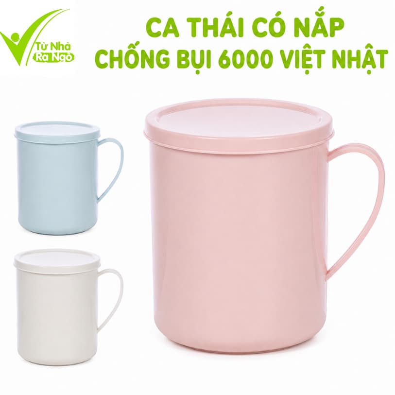 Ca Thái 6000 Có Nắp Nhựa PP Cao Cấp An Toàn Đựng Nước Uống Tiện Lợi Hằng Ngày GD361