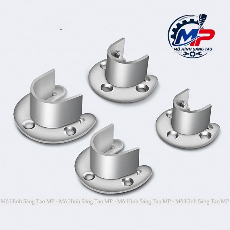 Giá Đỡ Thanh Treo Quần Inox - Pát Giá Đỡ Treo Đồ  Hình Bán Nguyệt Thiết Kế Gọn Chắc Chắn, Tiện Lắp Đặt  MT-09
