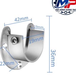 Giá Đỡ Thanh Treo Quần Inox - Pát Giá Đỡ Treo Đồ  Hình Bán Nguyệt Thiết Kế Gọn Chắc Chắn, Tiện Lắp Đặt  MT-09 2