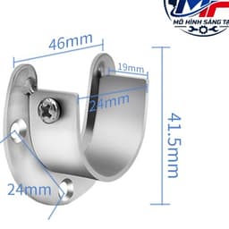 Giá Đỡ Thanh Treo Quần Inox - Pát Giá Đỡ Treo Đồ  Hình Bán Nguyệt Thiết Kế Gọn Chắc Chắn, Tiện Lắp Đặt  MT-09 3
