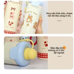 Bình giữ nhiệt ống hút inox 316 cấp thực phẩm chất lượng cao, cốc ống hút thể thao dung tích lớn 600ml 4