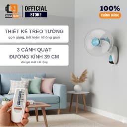 Quạt treo tường điều khiển từ xa Senko TR1628 công suất 47w 3 cánh chính hãng 4