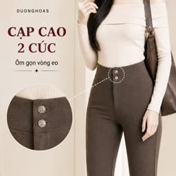 Quần Ống Loe Nữ Form Dáng Dài Lưng Cao Tôn Dáng Vải Tuyết Mưa Cao Cấp m101 5