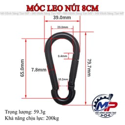 Móc Khóa Chữ D - Móc Gài Đa Năng, Đầu Nối Treo Đồ Tiện Lợi, Nhiều Size Dễ Lựa Chọn MT-10 7
