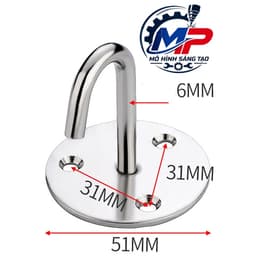 Móc Treo Trần, Treo Tường - Móc Chữ U, Chữ J Đa Năng, Dùng Treo Quạt Trần, Võng, Và Các Đồ Gia Dụng Khác MT-11 5