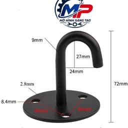 Móc Treo Trần, Treo Tường - Móc Chữ U, Chữ J Đa Năng, Dùng Treo Quạt Trần, Võng, Và Các Đồ Gia Dụng Khác MT-11 3