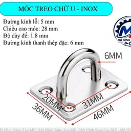Móc Treo Trần, Treo Tường - Móc Chữ U, Chữ J Đa Năng, Dùng Treo Quạt Trần, Võng, Và Các Đồ Gia Dụng Khác MT-11 8