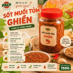 [ ĐÁNG THỬ] Hủ sốt muối tôm chấm ghiền hương vị độc quyền Paco Food chấm đa-zi-năng chấm bánh tráng trái cây chấm gà ăn 1
