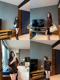 [ Deal - Mở Bán] Áo Khoác Nữ Dáng Ngắn Cổ Cao Cài Khuy Lệch Có Đai Eo Phong Cách Hàn Quốc Chali AZ90 4