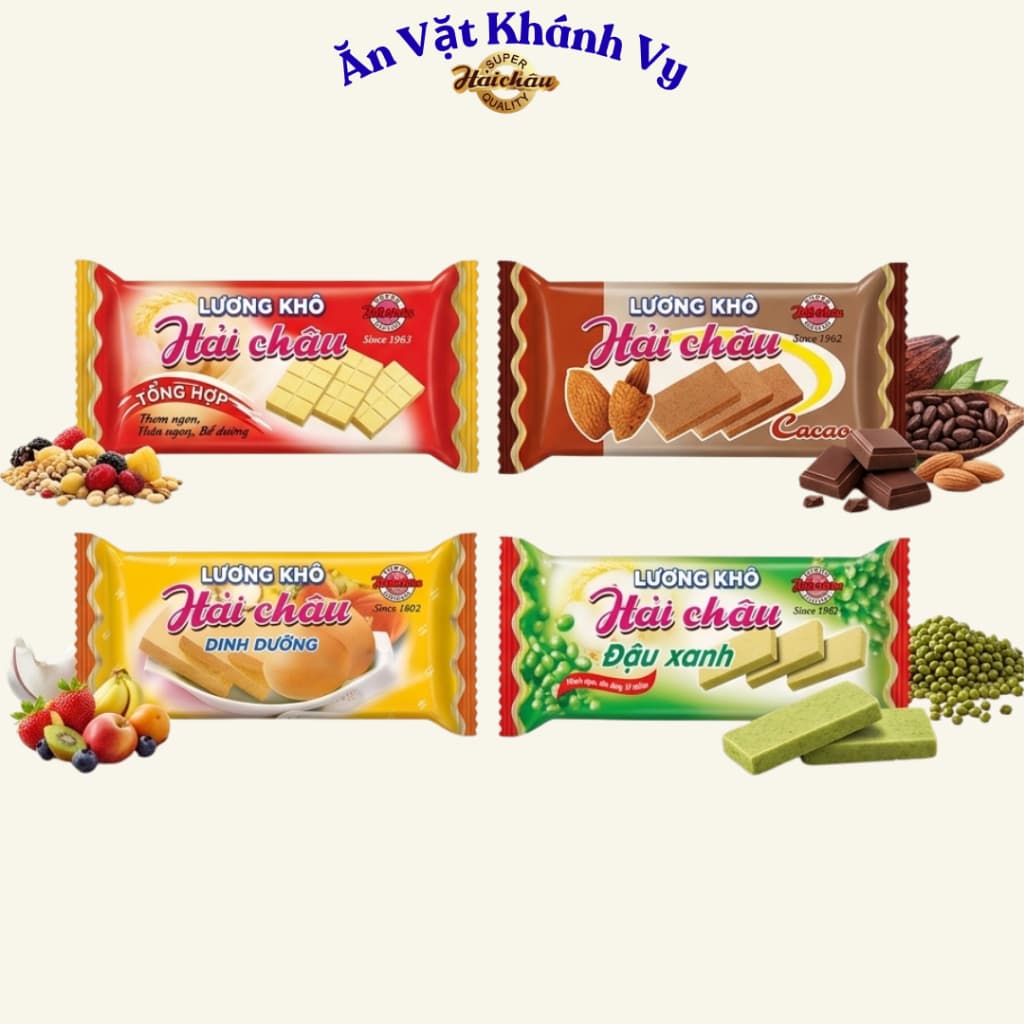 Combo Lương Khô Hải Châu Đủ Vị Gói 65g - HÀNG CHÍNH HÃNG