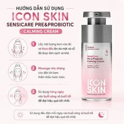 Kem dưỡng ẩm cho da khô Icon Skin SensiCare Pre&Probiotic Calming Cream 4