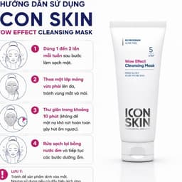 Mặt nạ đất sét cho da dầu da, hỗn hợp Icon Skin Wow Effect Cleansing Mask 4