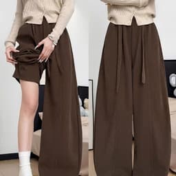 Quần ống rộng nữ dáng suông APT Unisex Chất liệu vải nhung tăm dày dặn kiểu dáng thoải mái năng động 1