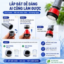 Đầu vòi sen tăng áp lực nước nhựa 1000 lỗ TDG đầu vòi phun tia siêu mịn tiết kiệm nước HH606 9