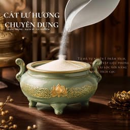 Cát Kim Sa Trắng Tinh Khiết Thay Bát Hương Lư Hương Trang Nghiêm Sang Trọng Ấm Cúng 5