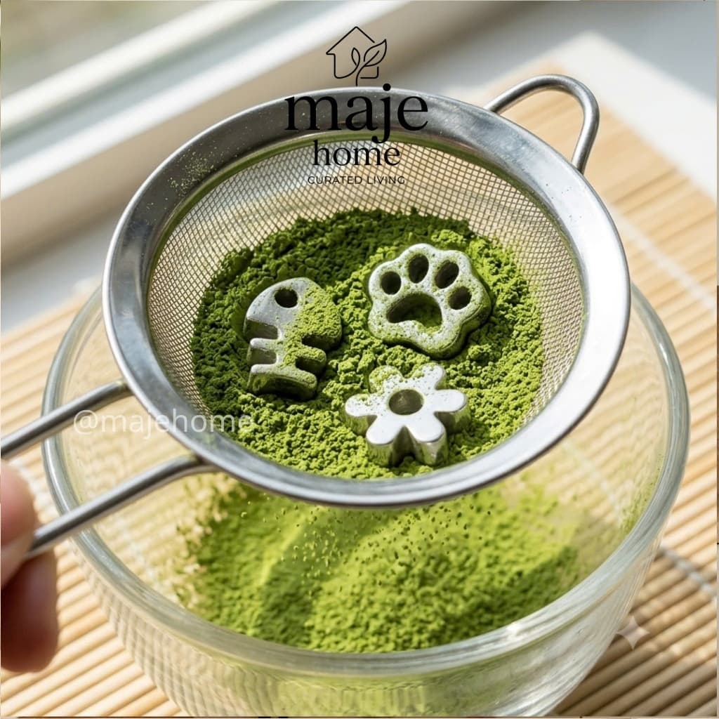 Viên inox 316 rây matcha. Charm inox sàng bột matcha nhiều hình - Majehome