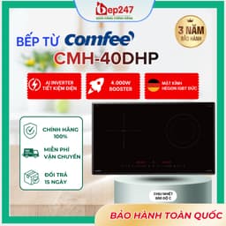 Bếp Từ Hồng Ngoại Comfee CMH-40DHP 4000W Booster 2300W Mặt Kính Hegon Chịu Nhiệt 800°C IGBT Infineon Đức Mâm Từ Lõi Kép 1