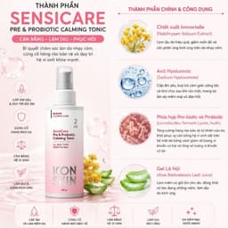 Nước cân bằng cho da nhạy cảm Icon Skin SensiCare Pre & Probiotic Calming Tonic 4