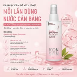 Nước cân bằng cho da nhạy cảm Icon Skin SensiCare Pre & Probiotic Calming Tonic 3