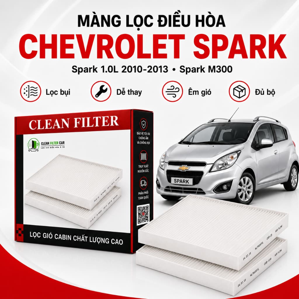 Lọc điều hòa Chevrolet Spark 1.0L 2010-2013, Spark M300