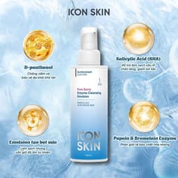 Sữa rửa mặt cho da dầu, da hỗn hợp Icon Skin Pure Sonic Enzyme Cleansing Emulsion 4