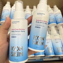 Xịt giảm mụn body cho da mụn Icon Skin Acne Free Solution Body Serum-Spray 5