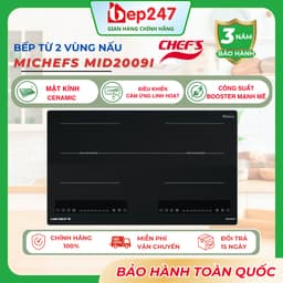 Bếp Từ Michefs MID2009I 2 Vùng Nấu 4400W Mặt Kính Ceramic Booster Hẹn Giờ Chính Hãng 1