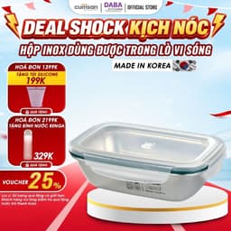 NEW- HỘP INOX CUITISAN SQUARE NO.4-EC7-SQ04 1