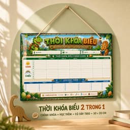 Bảng Thời Khóa Biểu 2 Trong 1 (Tặng Bút Viết Xóa Được) - Khổ 20x30cm Tiện Lợi Ý Nghĩa Cho Bé 2