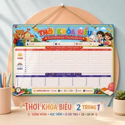 Bảng Thời Khóa Biểu 2 Trong 1 (Tặng Bút Viết Xóa Được) - Khổ 20x30cm Tiện Lợi Ý Nghĩa Cho Bé 5
