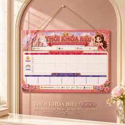 Bảng Thời Khóa Biểu 2 Trong 1 (Tặng Bút Viết Xóa Được) - Khổ 20x30cm Tiện Lợi Ý Nghĩa Cho Bé 6