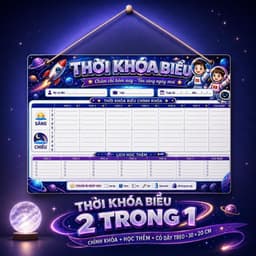 Bảng Thời Khóa Biểu 2 Trong 1 (Tặng Bút Viết Xóa Được) - Khổ 20x30cm Tiện Lợi Ý Nghĩa Cho Bé 7