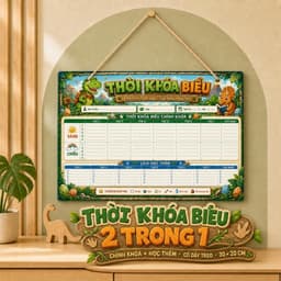 Bảng Thời Khóa Biểu 2 Trong 1 (Tặng Bút Viết Xóa Được) - Khổ 20x30cm Tiện Lợi Ý Nghĩa Cho Bé 8