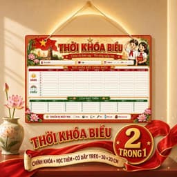 Bảng Thời Khóa Biểu 2 Trong 1 (Tặng Bút Viết Xóa Được) - Khổ 20x30cm Tiện Lợi Ý Nghĩa Cho Bé 9