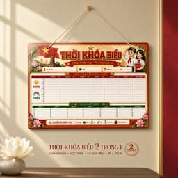 Bảng Thời Khóa Biểu 2 Trong 1 (Tặng Bút Viết Xóa Được) - Khổ 20x30cm Tiện Lợi Ý Nghĩa Cho Bé 4