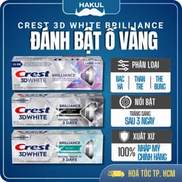 Kem đánh răng Crest 3D White Brilliance Vibrant Peppermint/Blast/Charcoal Trắng Răng Bảo Vệ Men Răng 130g 1
