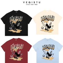 Áo Thun BOXY Local Brand VEQISTU "Vịt Đen", Áo Thun Boxy Form Rộng Unisex 250Gsm 100% Cotton 1
